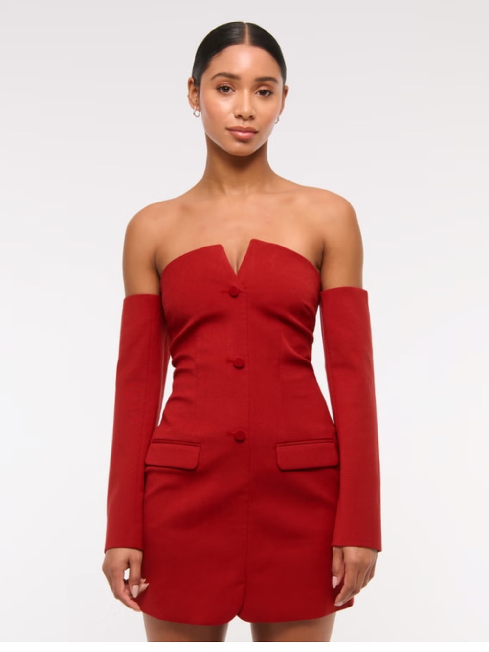 Off-Shoulder Red Mini Dress